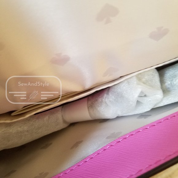 CAMERON MONOTONE KATE SPADE BRIGHT PEONY CONVERTIBLE CROSSBODY PINK BRAND NEW - Picture 7 of 7